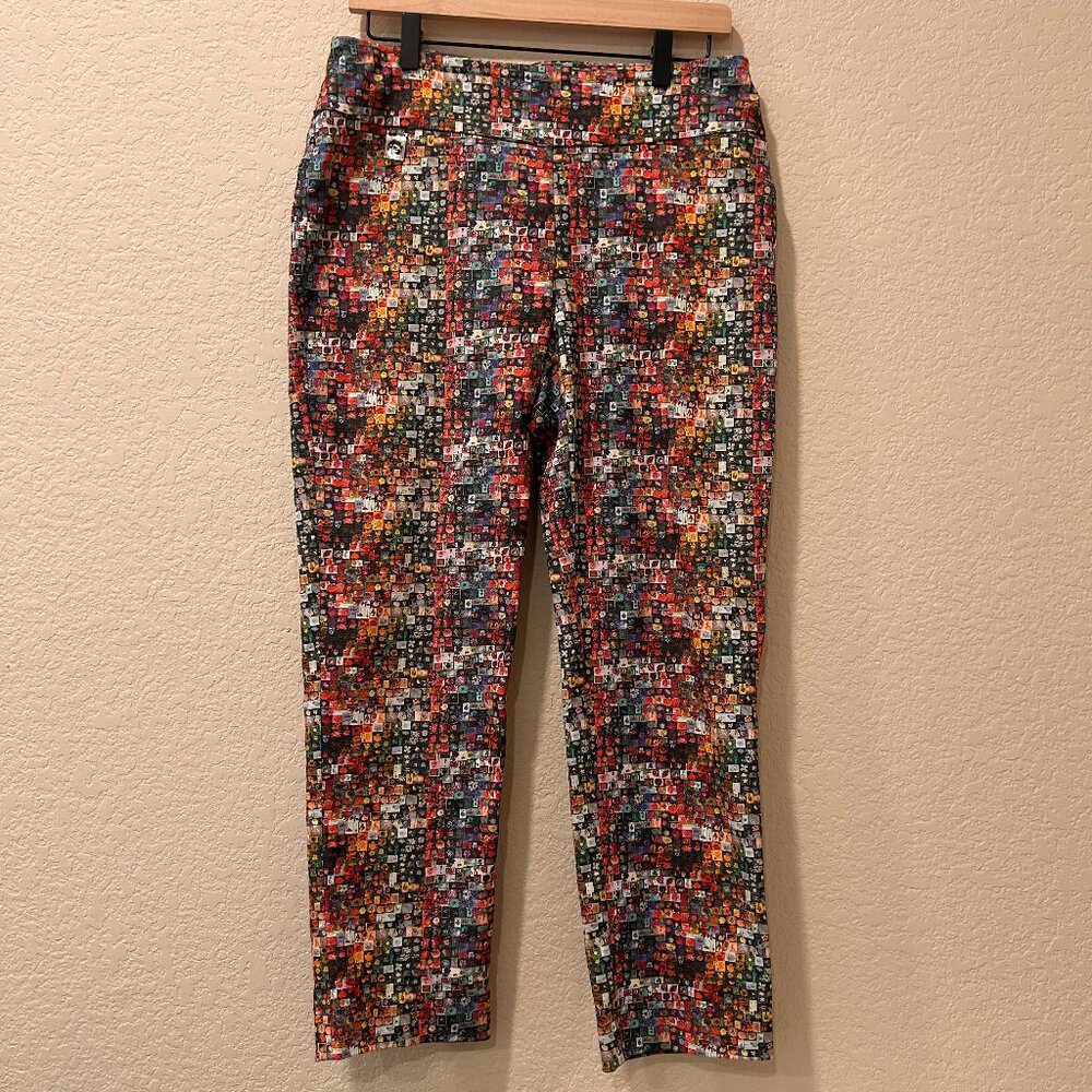 Lisette L Montreal Micro Mosaic Floral Pants Size 10